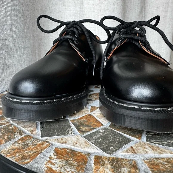 Solovair 3 Eye Gibson Black Hi-Shine Leather | UK 5 / US 6 | Made in England - Picture 3 of 15
